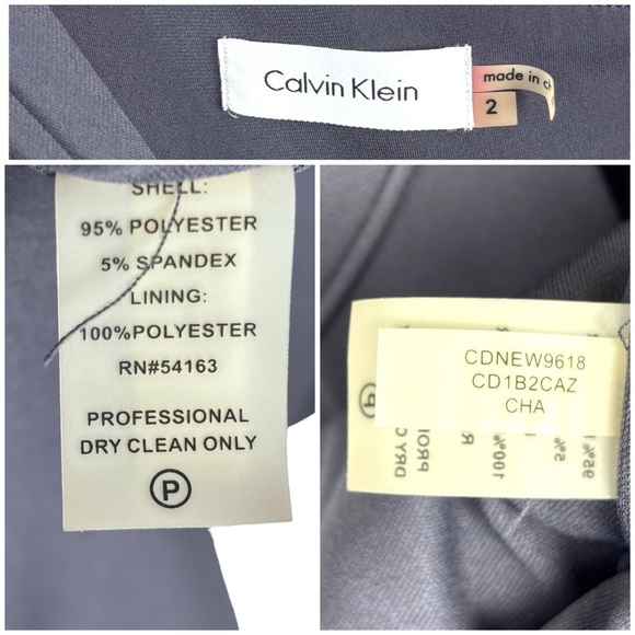 CALVIN KLEIN GRAY GATHERED FITTED SLIT CUTOUT FLOOR LENGTH EVENING GOWN DRESS - Picture 11 of 11